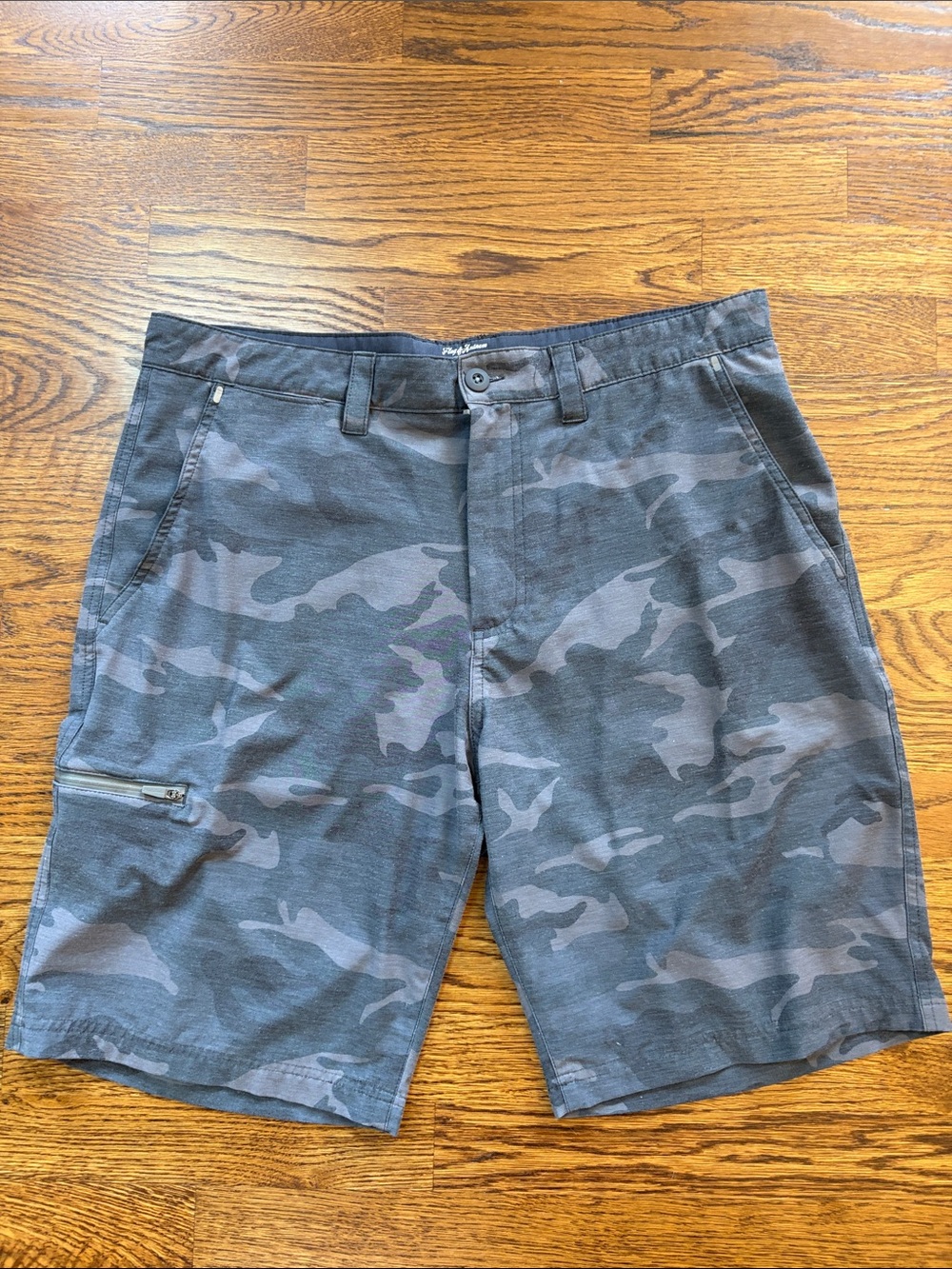 Men's Flag and Anthem Camo Performance Shorts, 34, Gorpcore Outdoor Granola